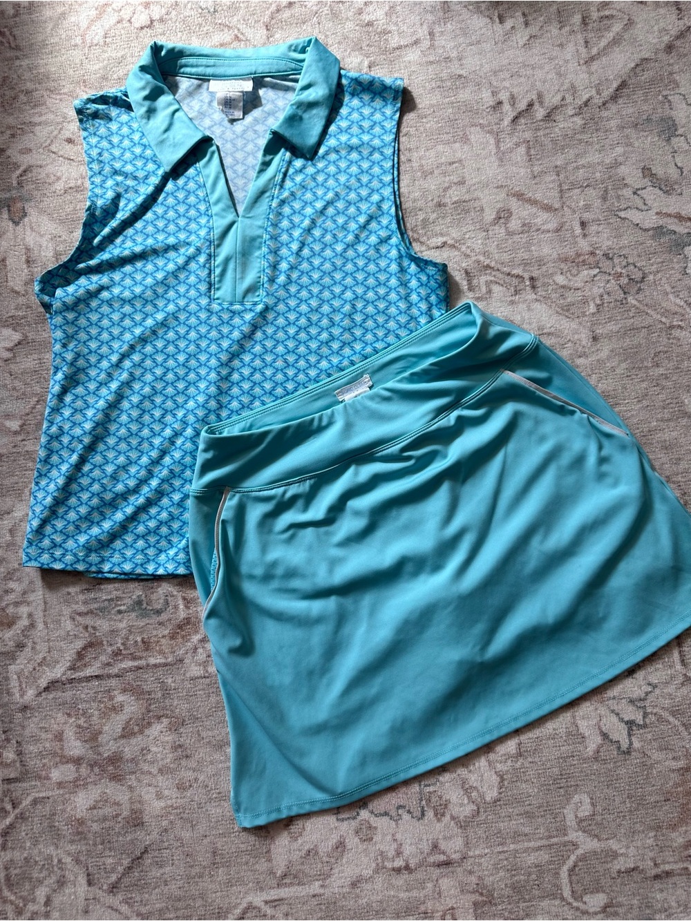 Sigrid Olsen Aqua Golf/Tennis/Pickleball Skort Set Sz S/M